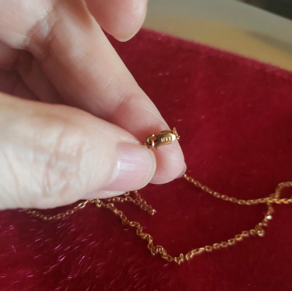 Cross Pendant Necklace gold 18kl Kids Name Bryan New Vintage - Picture 10 of 13